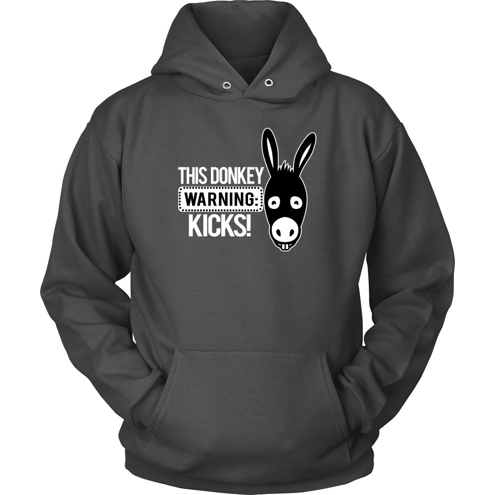 Warning: This Donkey Kicks - White Lettering T-Shirts, Hoodies, Longsleeves