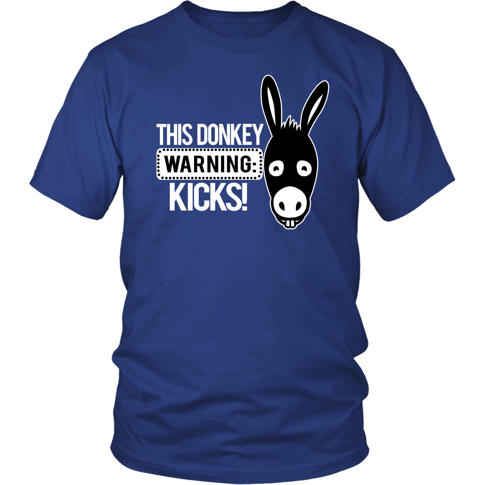 Warning: This Donkey Kicks - White Lettering T-Shirts, Hoodies, Longsleeves