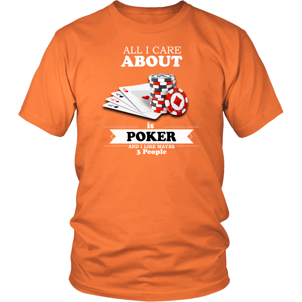 All I Care About is Poker - White Lettering