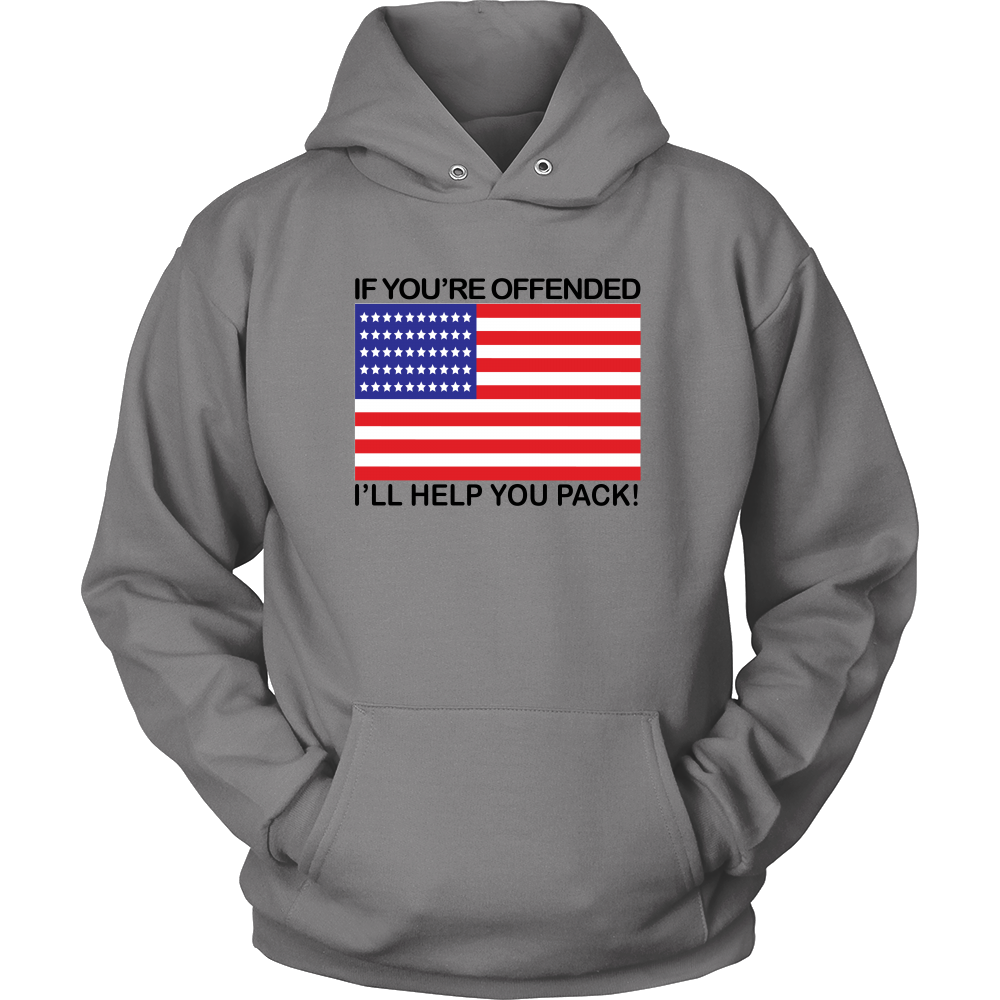 If You're Offended I'll Help You Pack! - Blk Lettering - T-Shirts