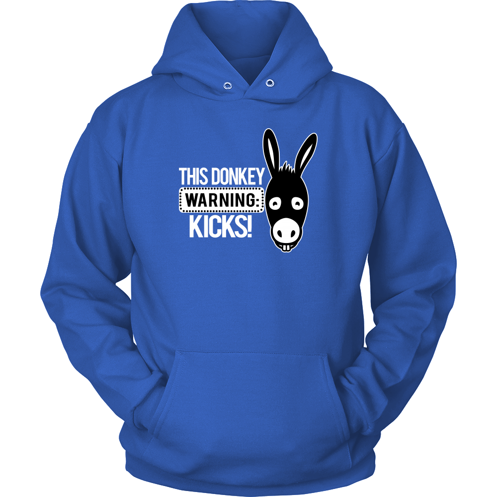Warning: This Donkey Kicks - White Lettering T-Shirts, Hoodies, Longsleeves