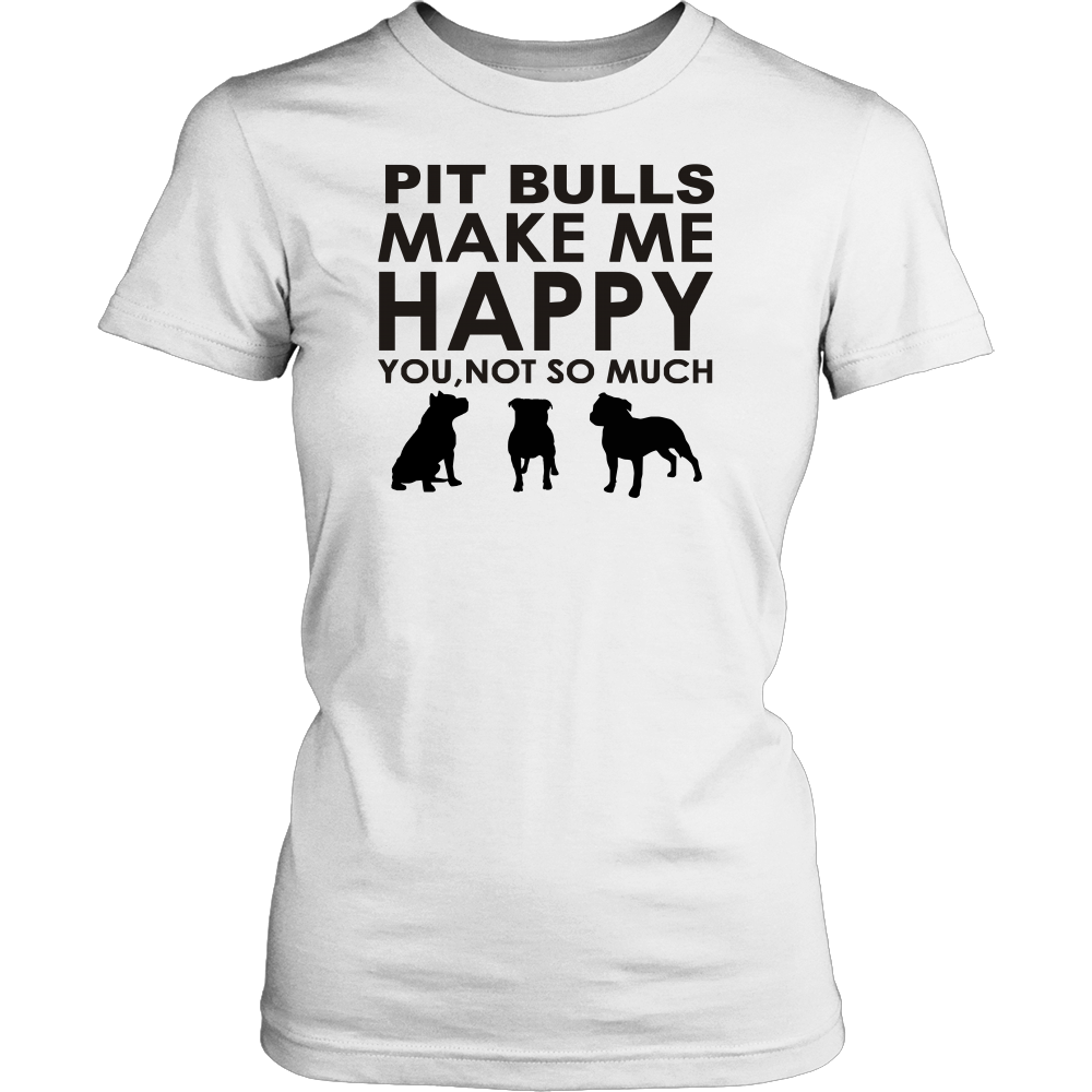 Pit Bulls Make Me Happy You, Not So Much - T-Shirt / Women / Longsleeve