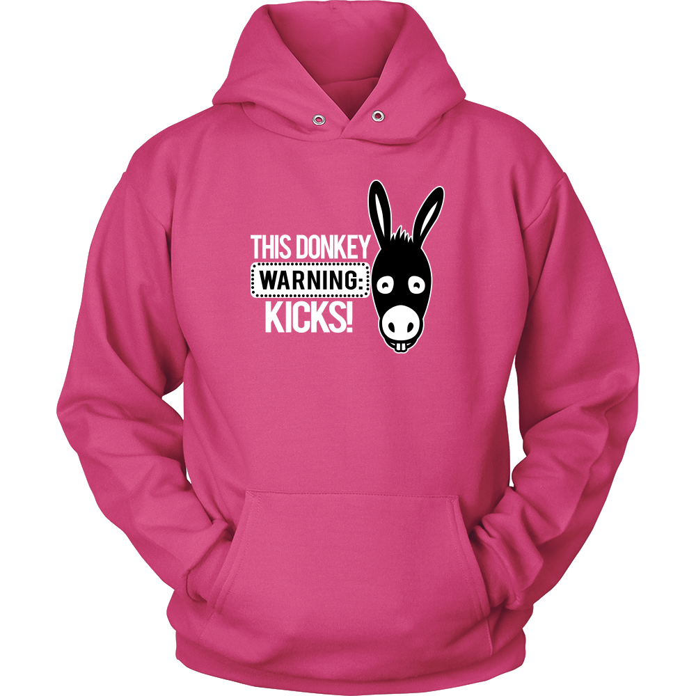 Warning: This Donkey Kicks - White Lettering T-Shirts, Hoodies, Longsleeves