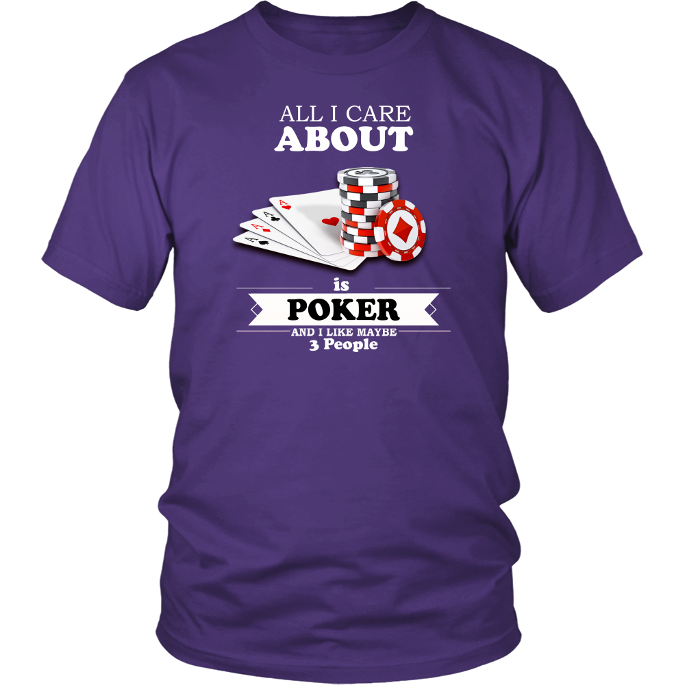 All I Care About is Poker - White Lettering