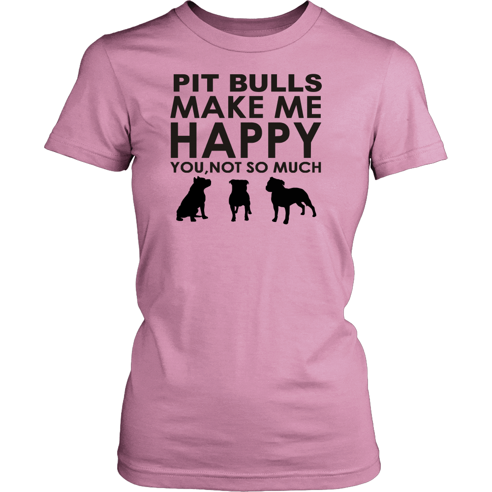 Pit Bulls Make Me Happy You, Not So Much - T-Shirt / Women / Longsleeve