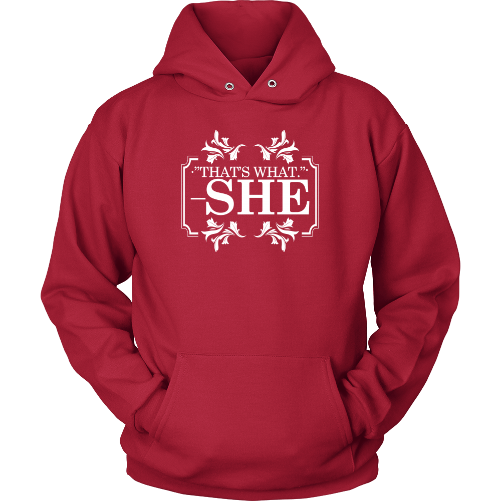 That's What - She - V2 -White Lettering Shirt
