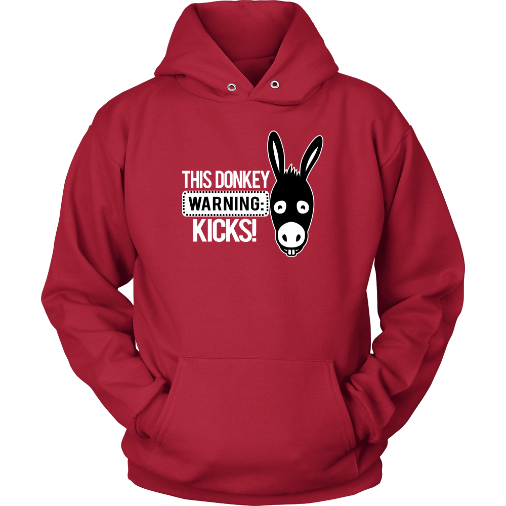 Warning: This Donkey Kicks - White Lettering T-Shirts, Hoodies, Longsleeves