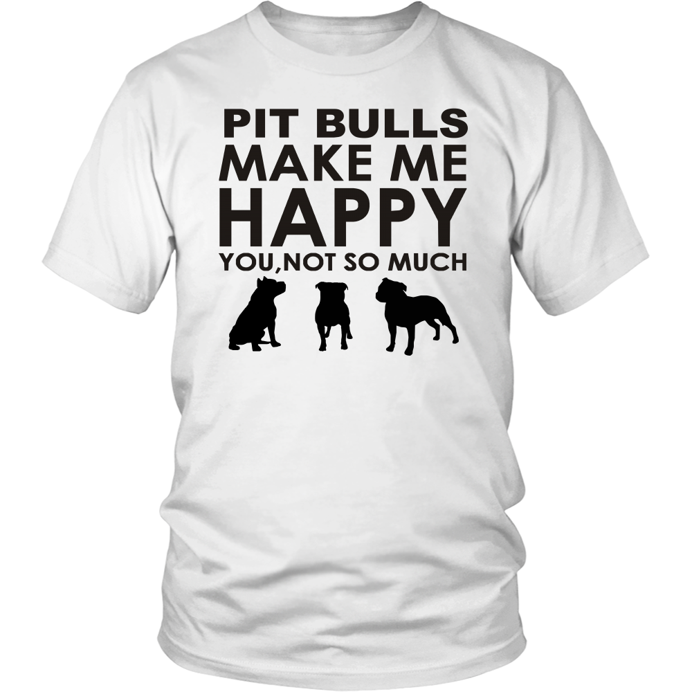 Pit Bulls Make Me Happy You, Not So Much - T-Shirt / Women / Longsleeve