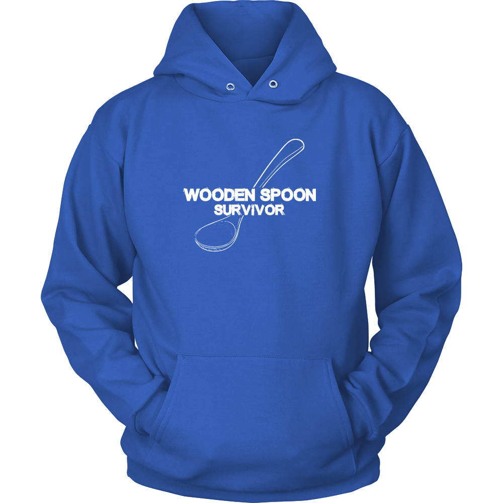 Wooden Spoon Survivor - White Lettering T-Shirts