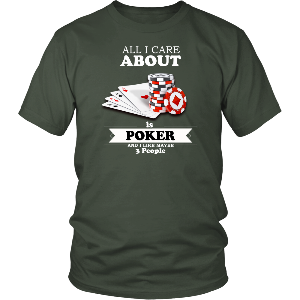All I Care About is Poker - White Lettering