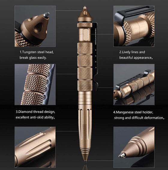 Premium Tactical Pen, EDC ,metal pen, Gift for him, Fathers day gift,Window buster